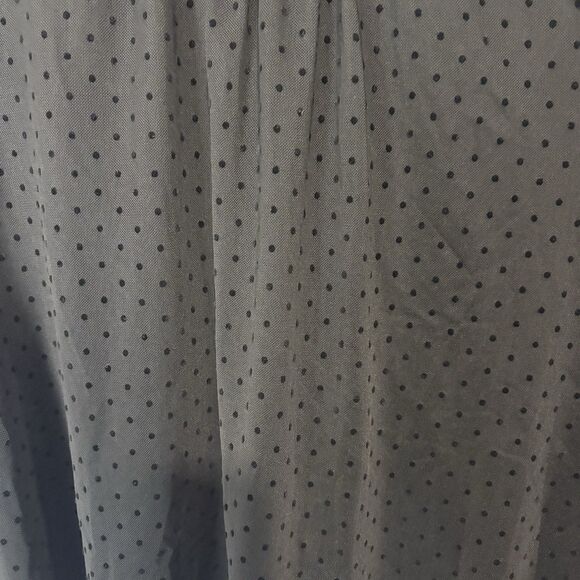 Boden Women’s 16-18 Black Polka Dot Tulle Blouse Sheer Puff Sleeves Whimsigoth - Picture 6 of 12
